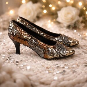 Amanda Smith vintage Sequin Embellished Women's Heels